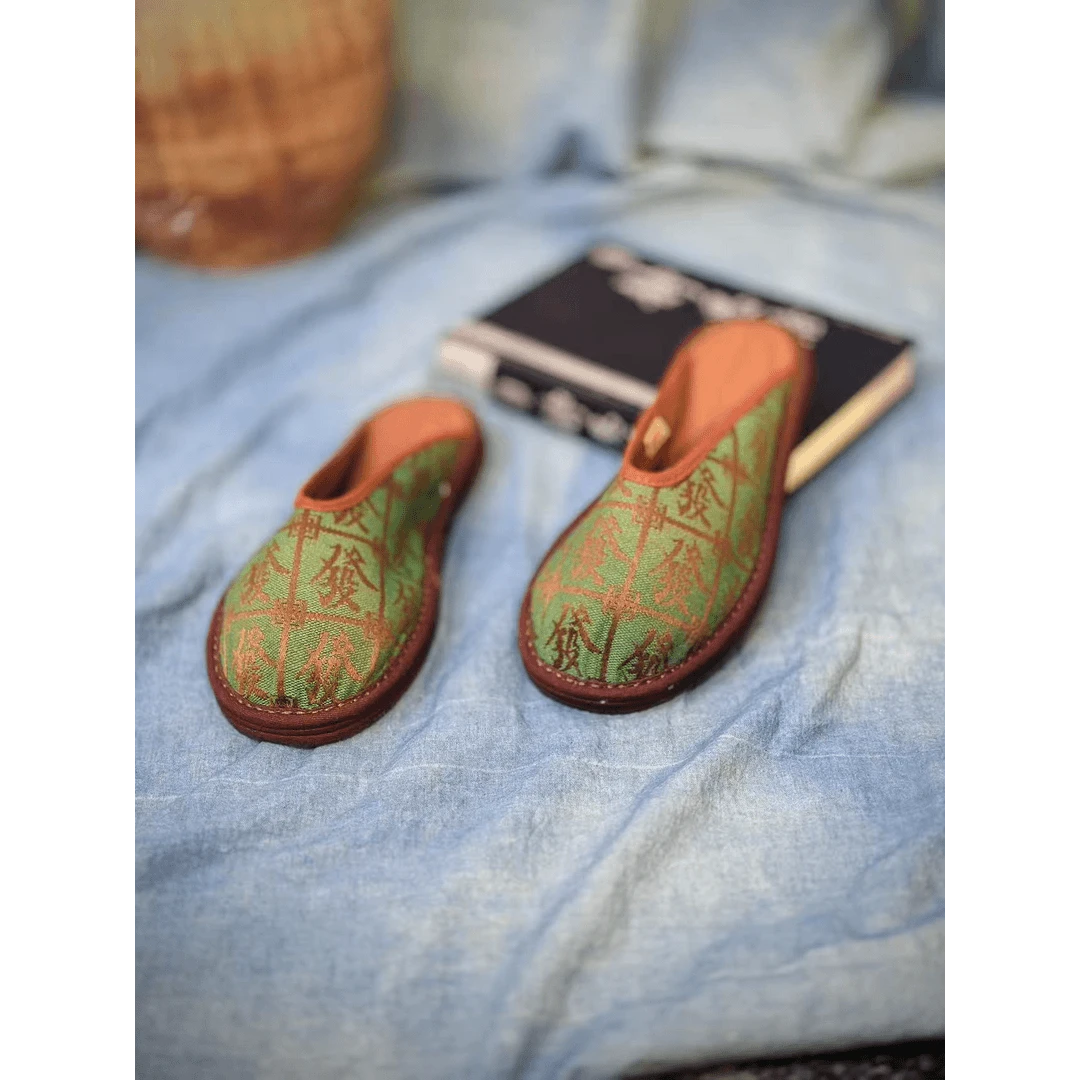 【绿发拖鞋】中国风国潮透气舒适养脚纯手工千层底布鞋民族风