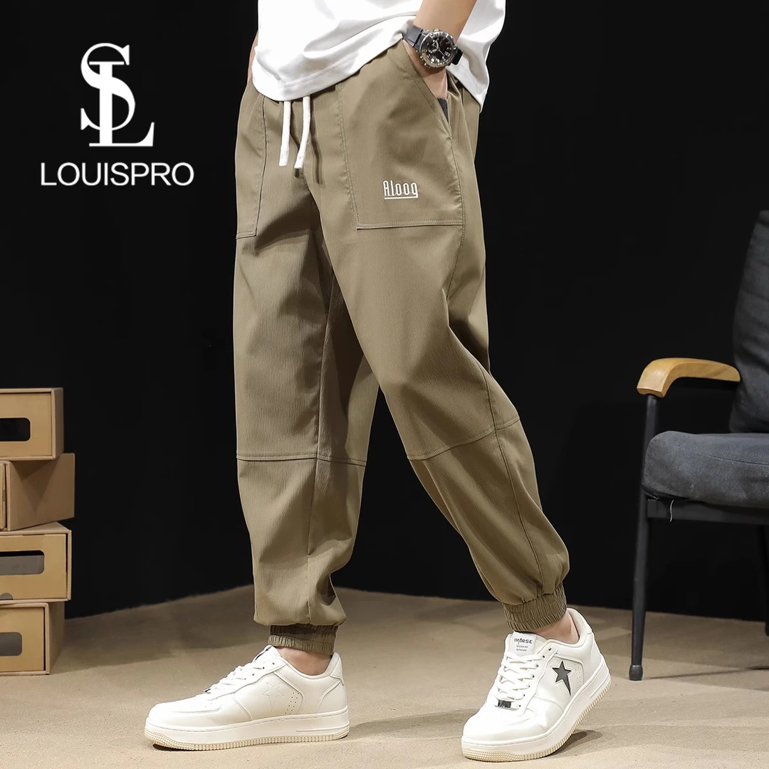 Louispro潮牌休闲裤男新款机能夏季男款裤子薄款束脚男裤宽松