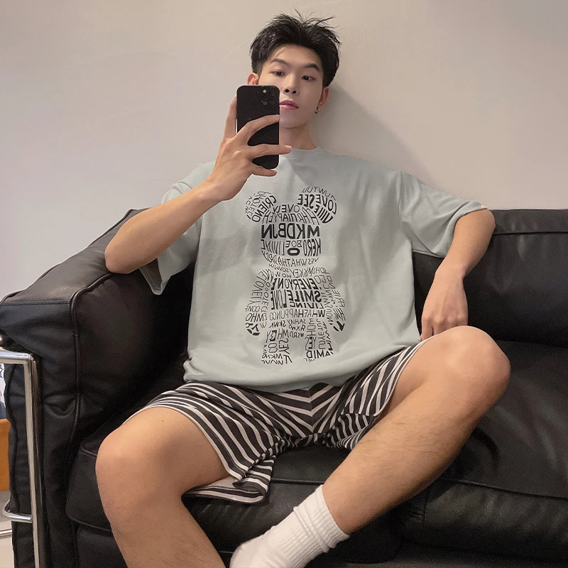 100%纯棉男士睡衣套装大码薄款2024高贵上档次睡衣家居服高端青年