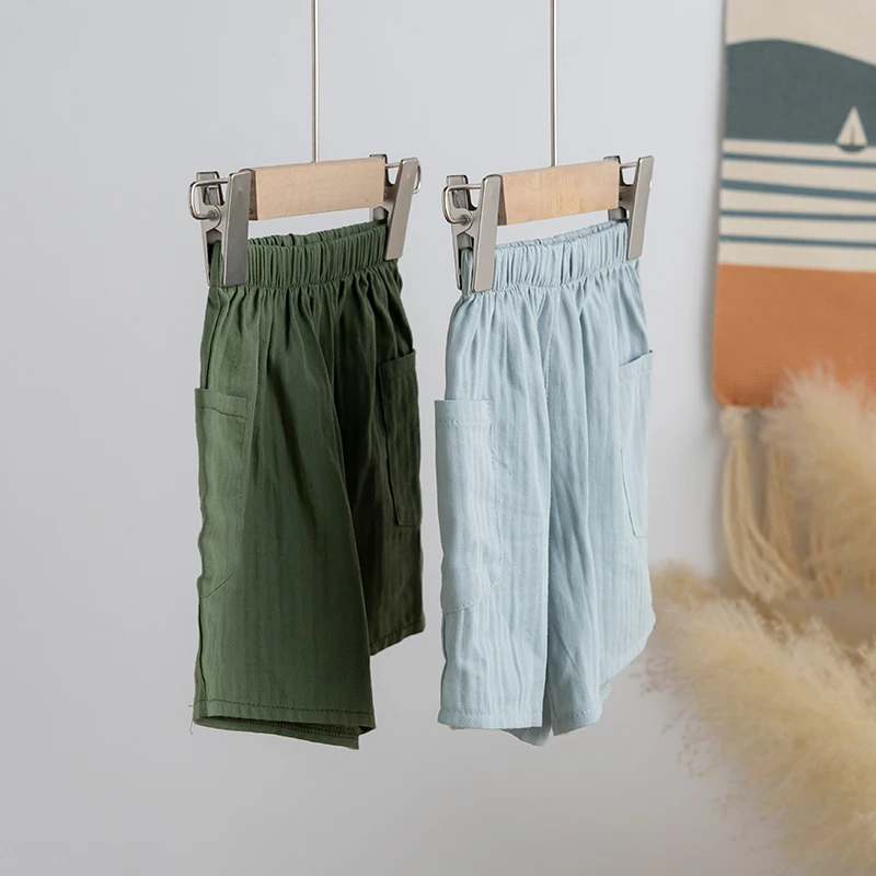 拉波米儿童纯棉短裤五分裤夏季新款薄款男女宝宝洋气休闲阔腿裤子