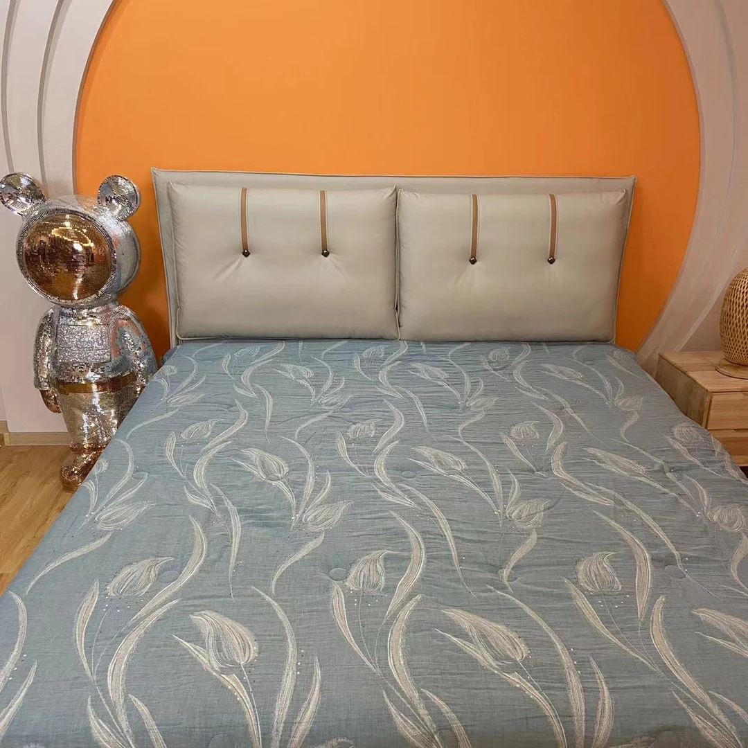 XDONGY(冬云家纺) 200*230乳酸奶抗菌 飘逸蓝色织花可水洗 冬被