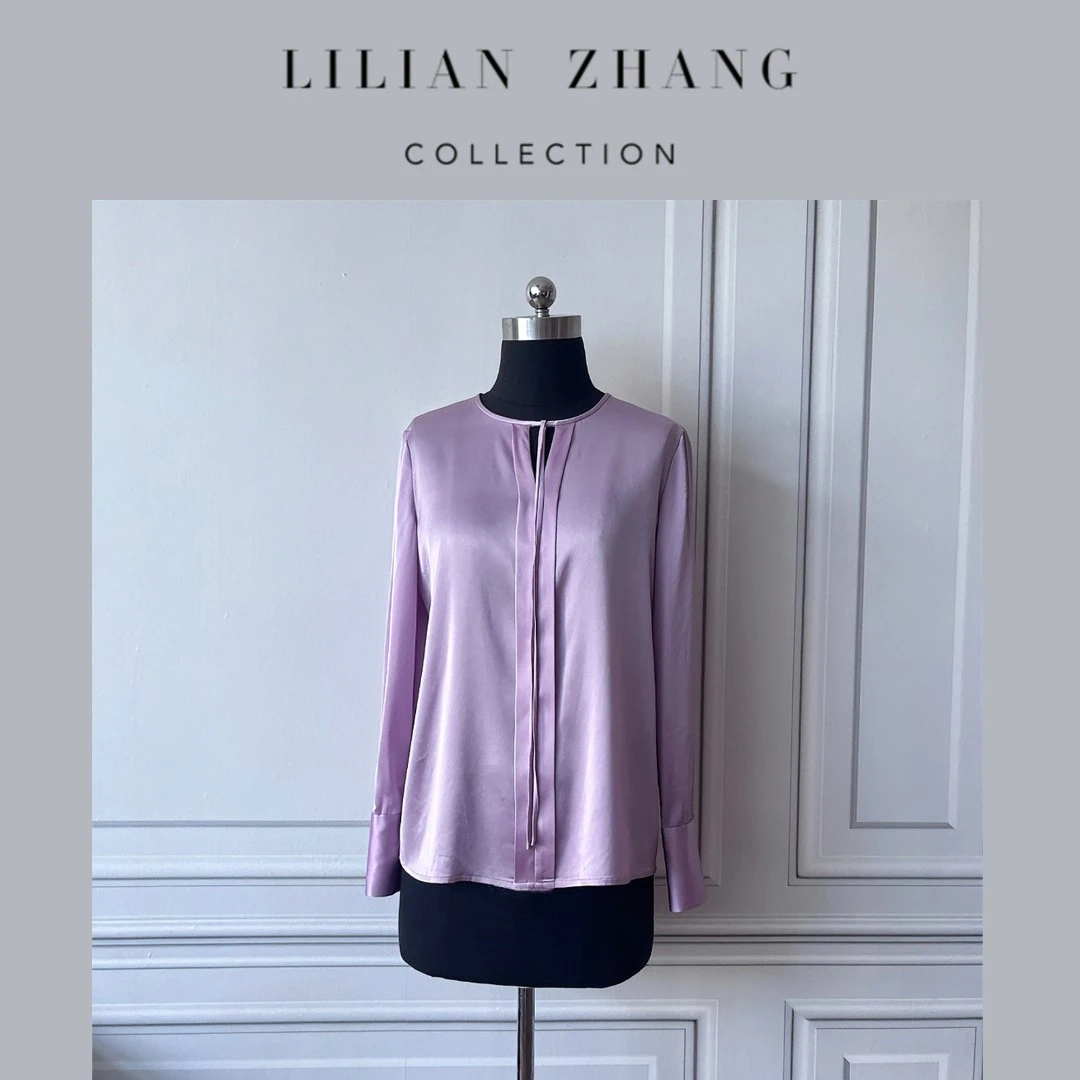 COLLECTION 爱琴海岸、极简轻奢气质纯色长袖衬衫  2202017