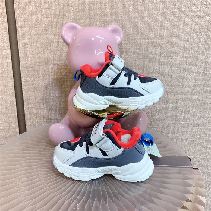 EX396   宝宝深灰色加绒冬款学步小鞋子