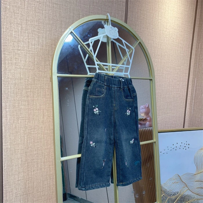 AA160   宝宝深蓝色牛仔裤   加绒