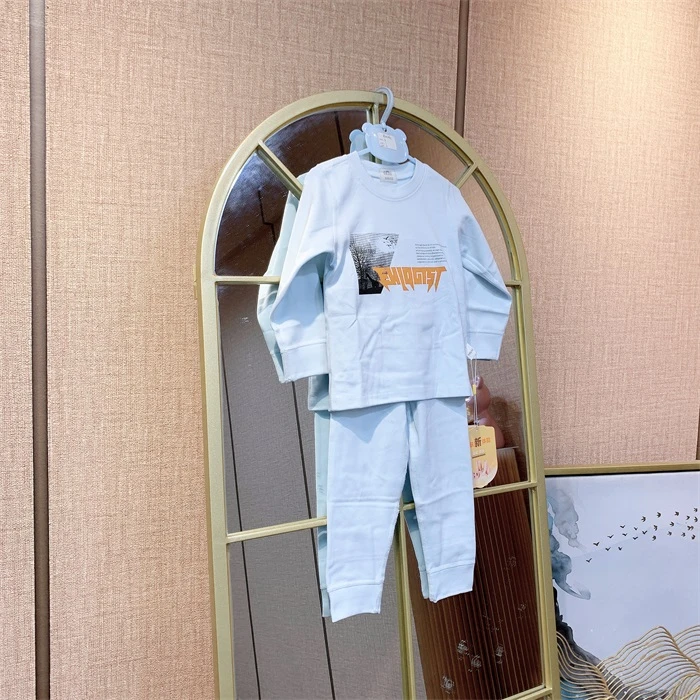 AM083   宝宝蓝色秋衣套装