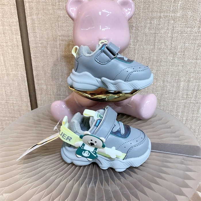 EX420   宝宝灰色加绒冬款学步小鞋子