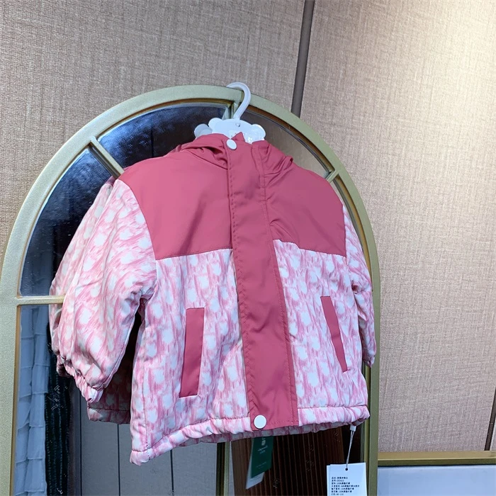 M1557  宝宝拼接加绒厚外套