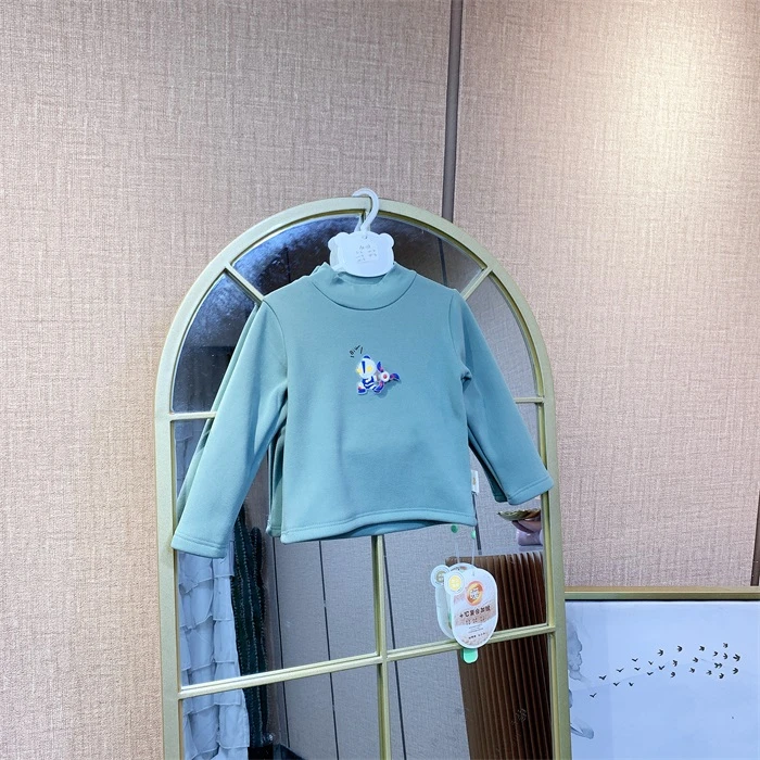 AU138   宝宝蓝色厚打底衫