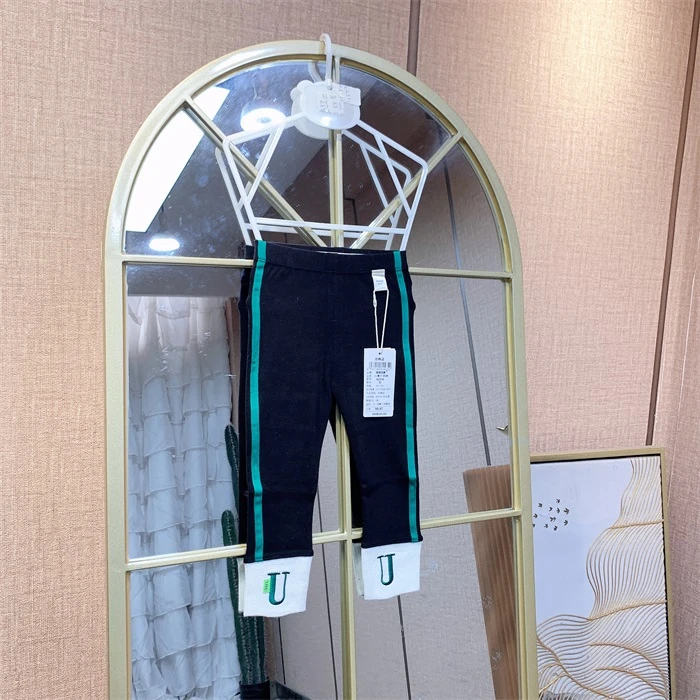 EL420    宝宝黑色单层打底裤子