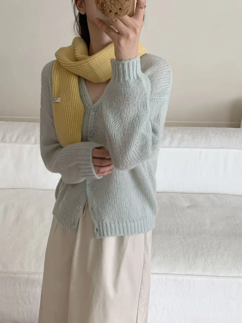 【素简.650185】秋冬新款宝藏上新开衫显瘦马海毛时尚针织衫