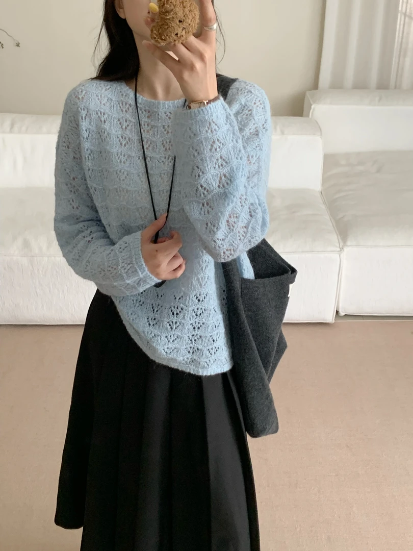 【素简.800171】秋冬新款宝藏上新时尚显瘦马海毛时尚针织衫