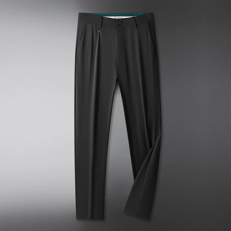 佐基亚夏季新款男士大码薄款弹力直筒西裤商务小脚百搭休闲裤男装