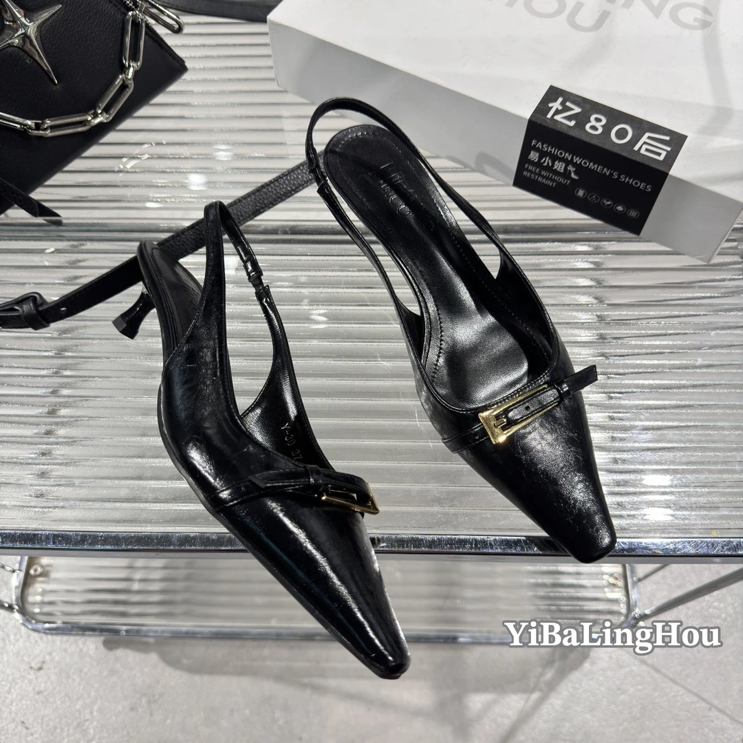 YBLH【尖头后空小跟鞋】Y-30