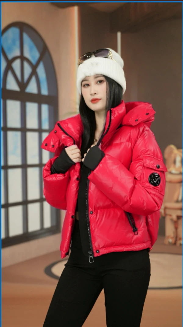 2024冬季新款连帽气质加厚保暖减龄白鸭绒外套（帽子可拆）-3139