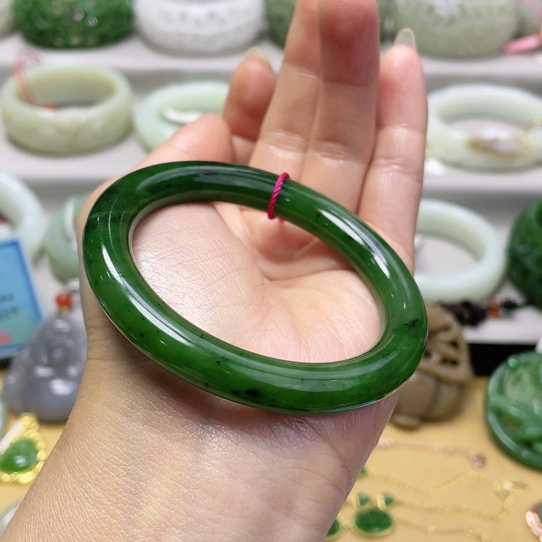 和田玉手镯52+圈口 编号44未镶嵌