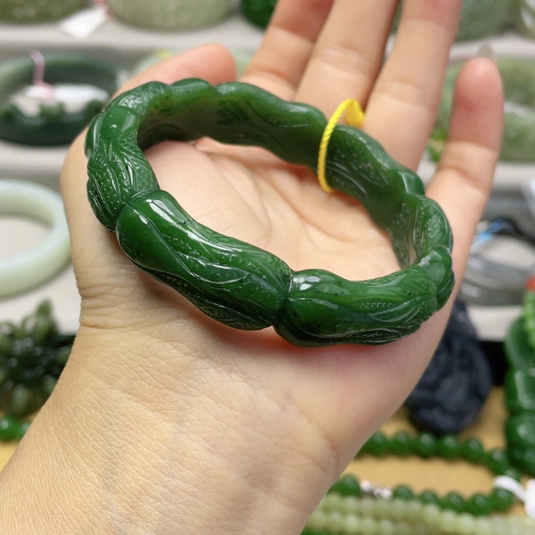 和田玉手镯58+圈口 编号28未镶嵌