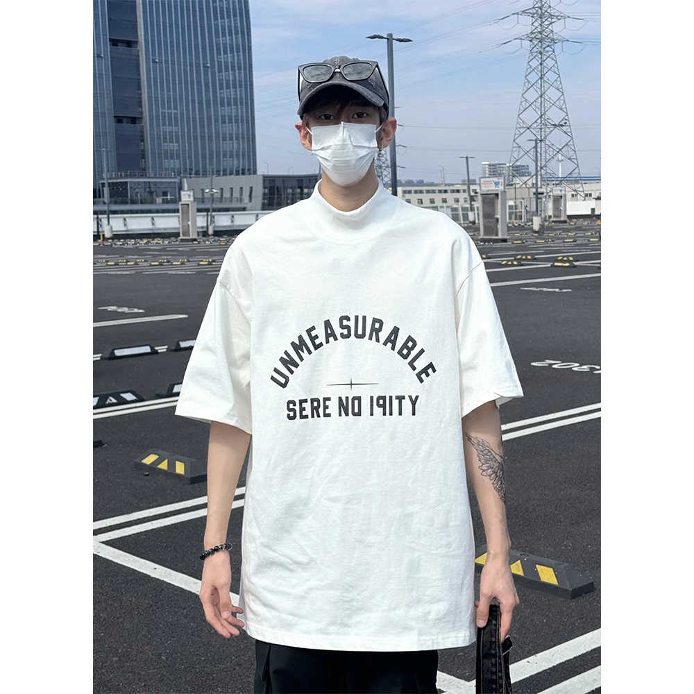 2024夏季新款潮流百搭字母印花短袖男女同款oversize宽松休闲T恤