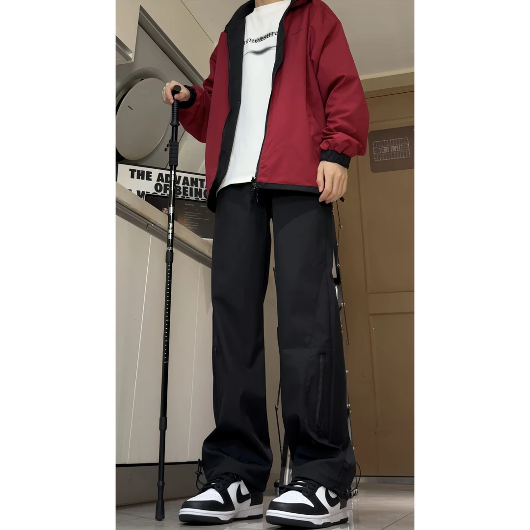 秋季新款户外高街潮流直筒冲锋裤男女同款oversize百搭宽松休闲裤