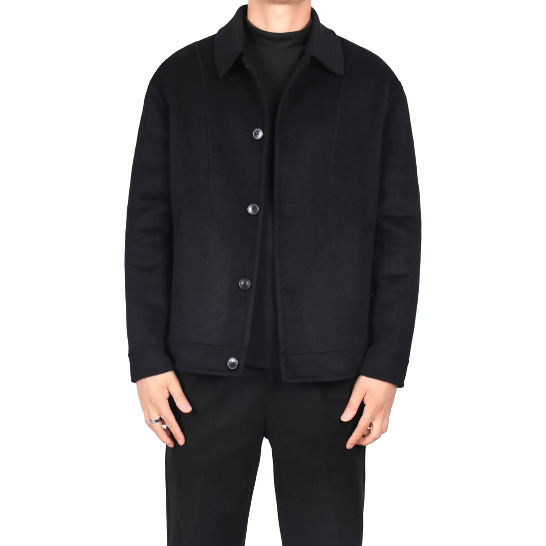 烁高5908净短款夹克男秋冬休闲商务百搭翻领双面外套