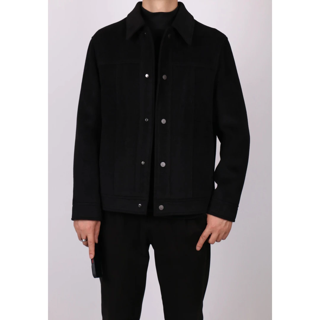 98236秋冬男士夹克休闲男外套经典百搭羊毛呢加厚秋冬男外套