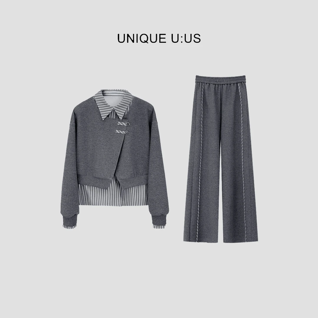 UNIQUE U:US【极简主义】秋季休闲时尚气质女装套装-248966