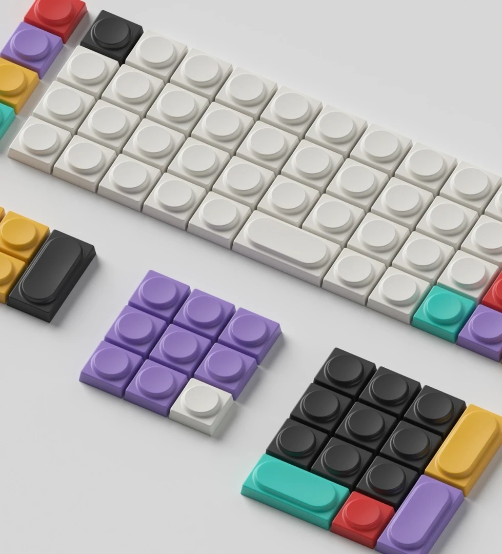 现货DOYS玩具键帽透明磨砂PC键帽通用游戏可爱复古彩色个性蓝色