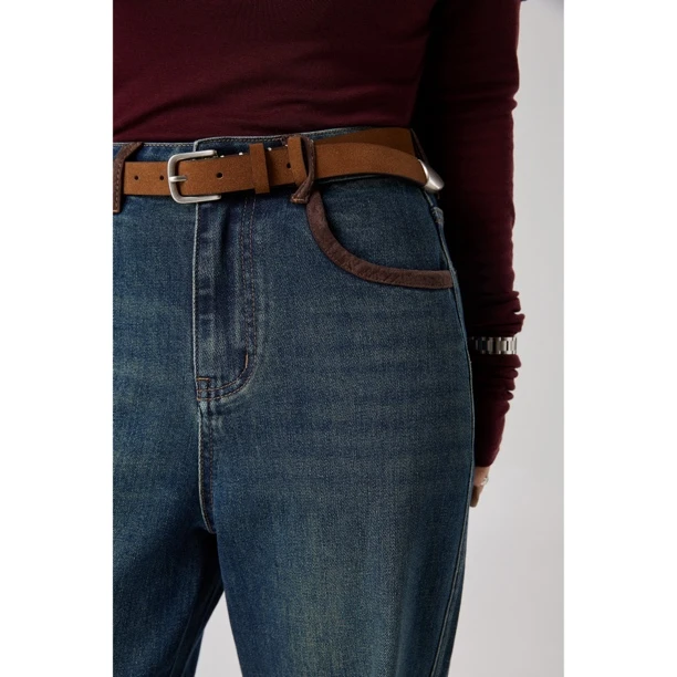 Nietzsche 官方直营 定制手工牛反绒 真皮复古针扣皮腰带 简约