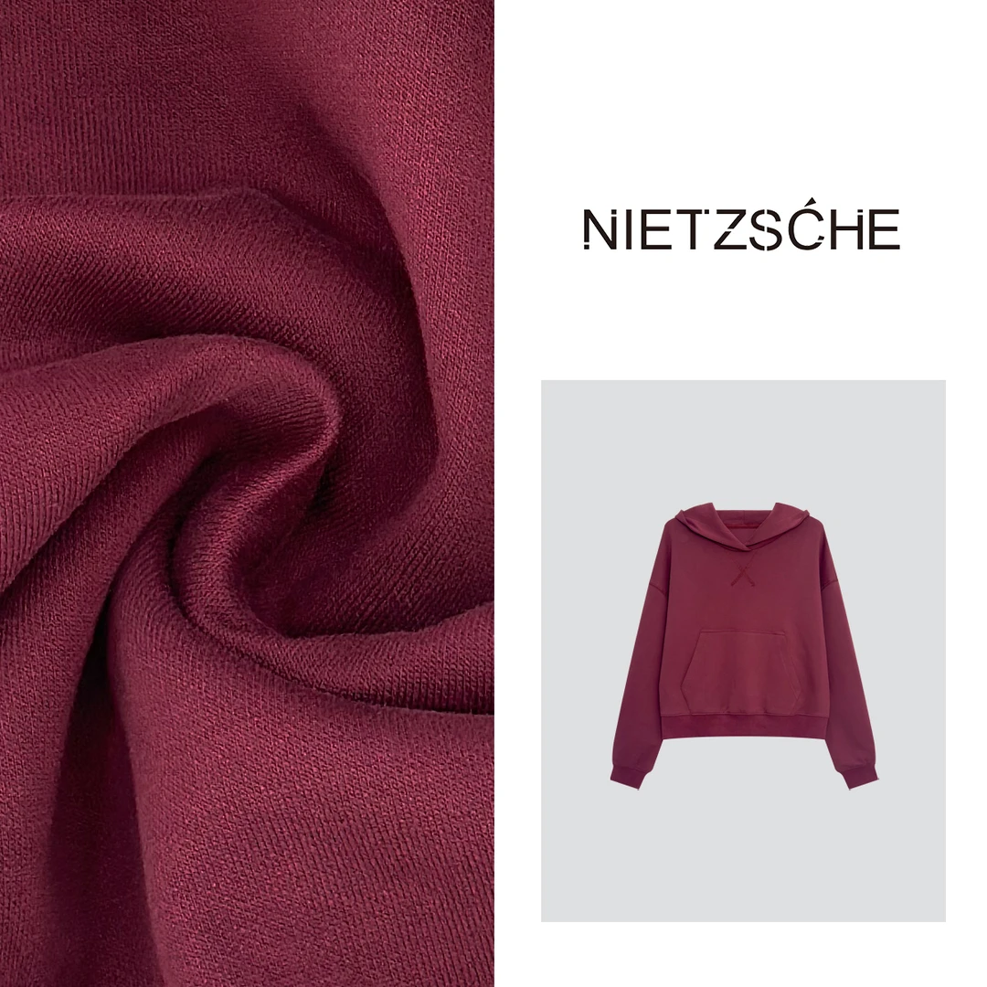 Nietzsche 官方直营｜巨巨显白安可拉红卫衣｜连帽極简卫衣61171