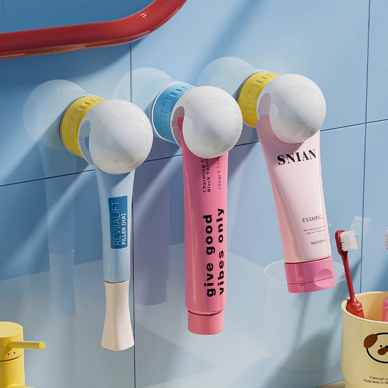 诺室牙膏置物架挤牙膏洗面奶神器卫生间浴室墙上免打孔壁挂式夹子
