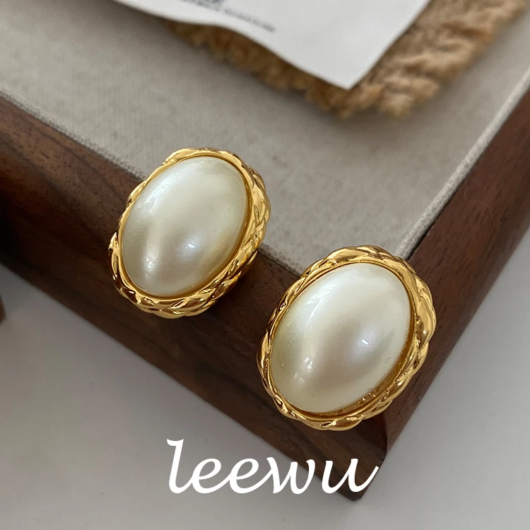 铜合金无非金属耳饰 里物LEEWU【奶油泡芙】简约百搭手工耳环