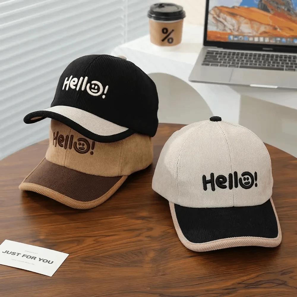 儿童帽子秋冬款灯芯绒棒球帽男童女宝宝鸭舌帽韩版时尚百搭遮阳帽