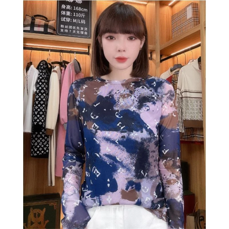 2024夏季百搭新款高端时尚长袖T恤#8544