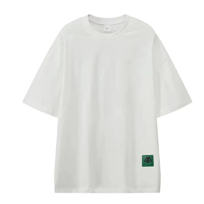 MENTECTO基础纯色T恤打底美式高街潮牌圆领上衣宽松