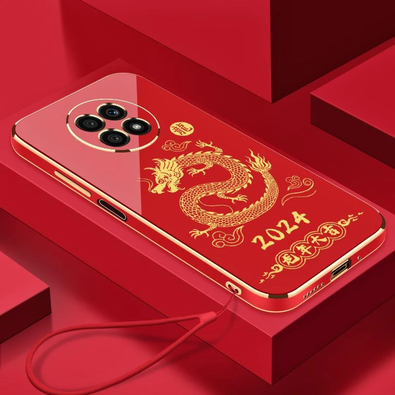 适用2024龙年大吉荣耀X20手机壳全包硅胶防摔电镀软壳【送挂绳】