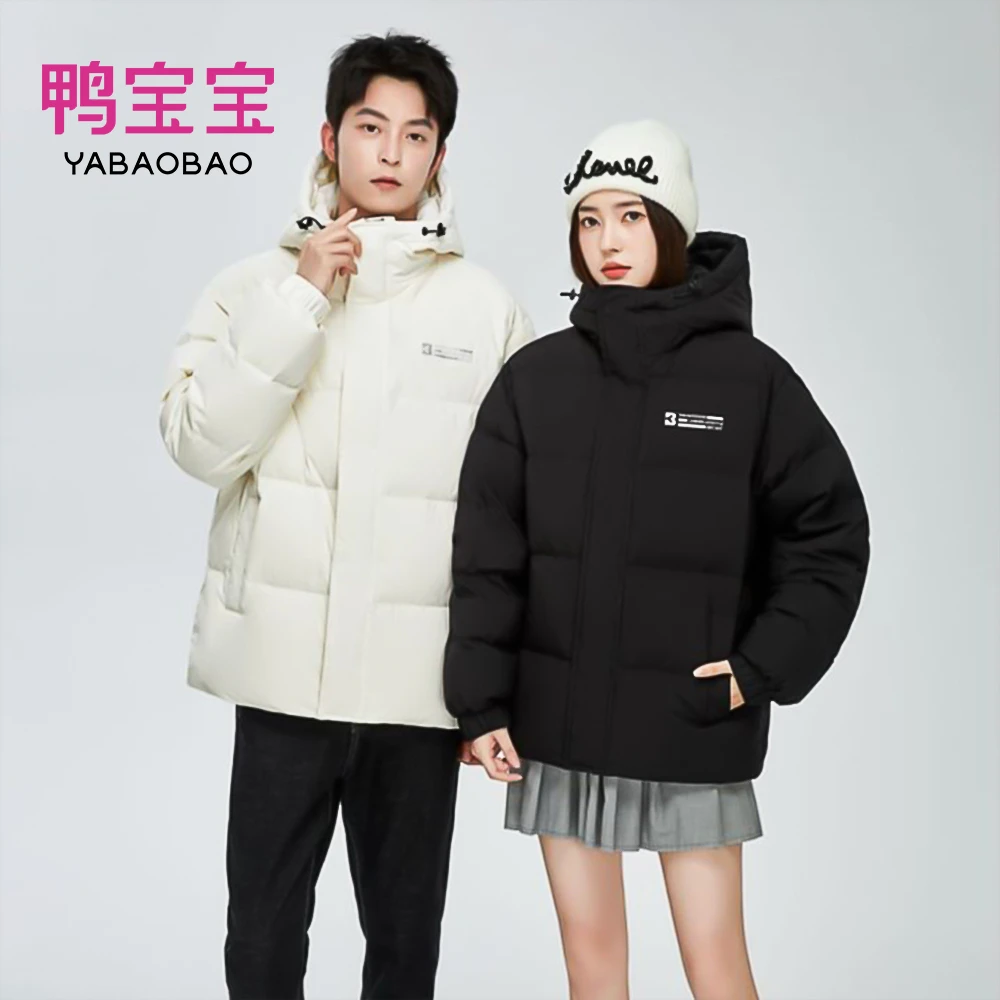 鸭宝宝男女款百搭短款泡芙面包羽绒服YA3018Y528K1-S