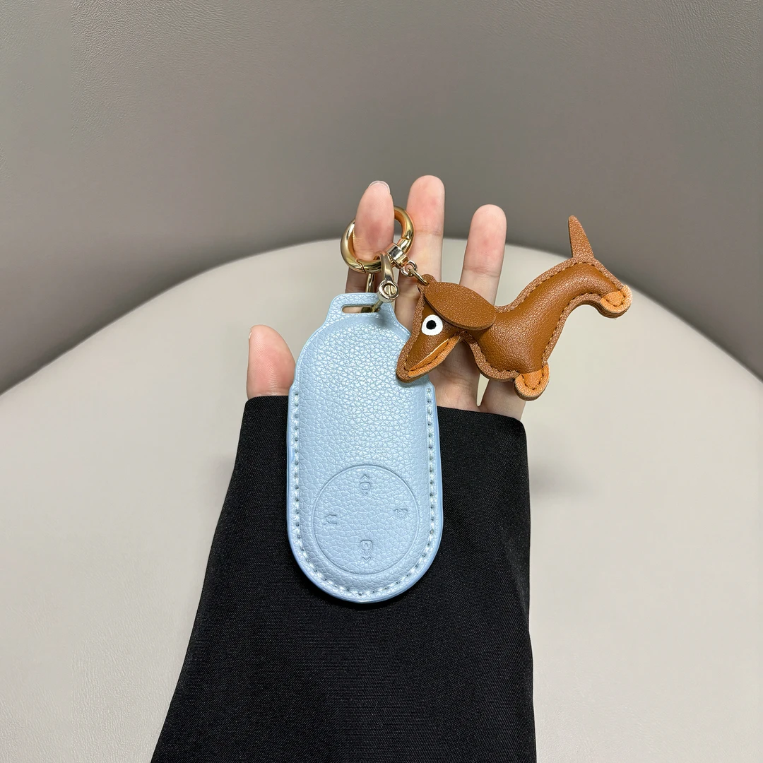 适用问界m9钥匙套超薄26款华为aito专用全包真皮女款高级感保护套