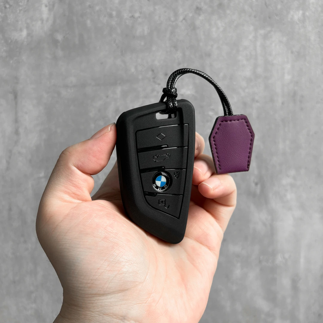 武士黑宝马刀锋钥匙套适用x3 三系 五系 i3530 325li 3系简约男