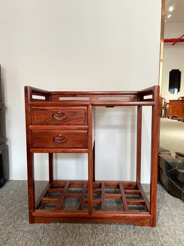 缅花大果紫檀茶水架可用电磁炉