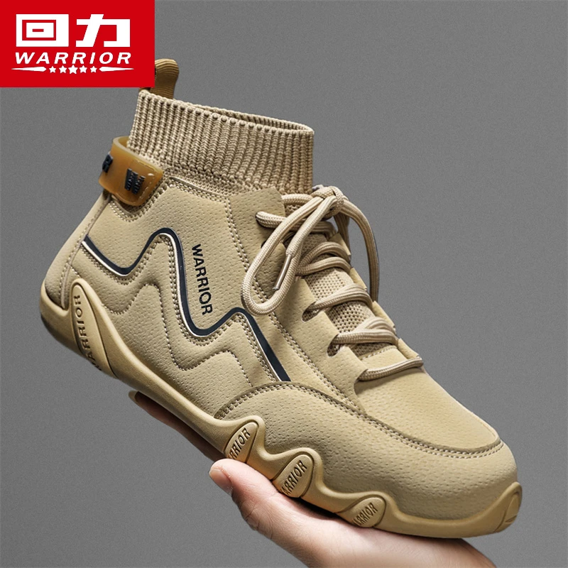 回力男士高帮马丁靴运动休闲男鞋秋冬新款男士百搭爆款英伦工装靴