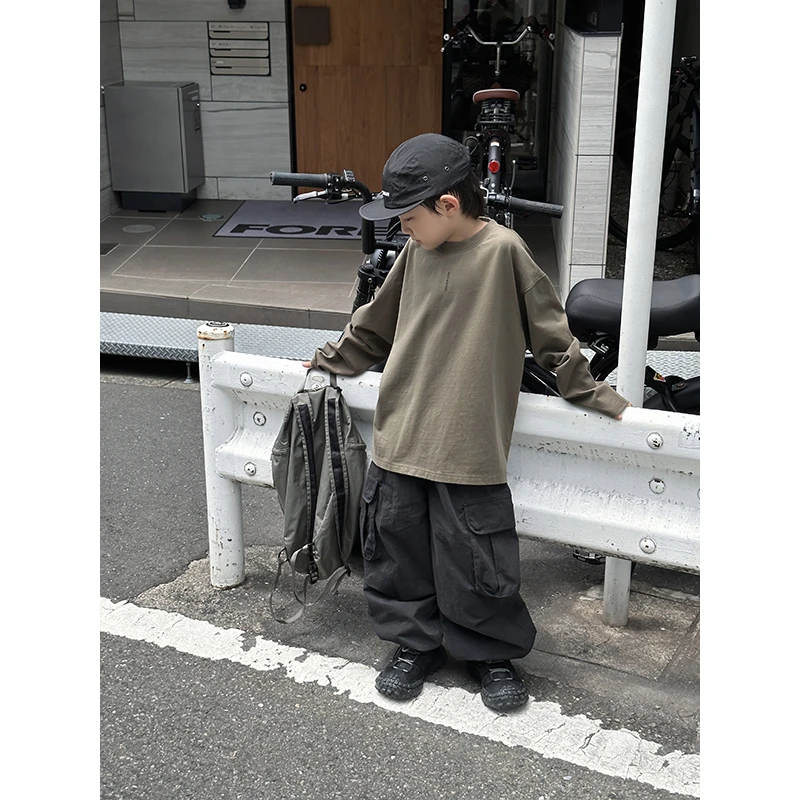 9.13新品【现货】略略童装儿童春秋款无痕印花上衣T恤 243TX1403