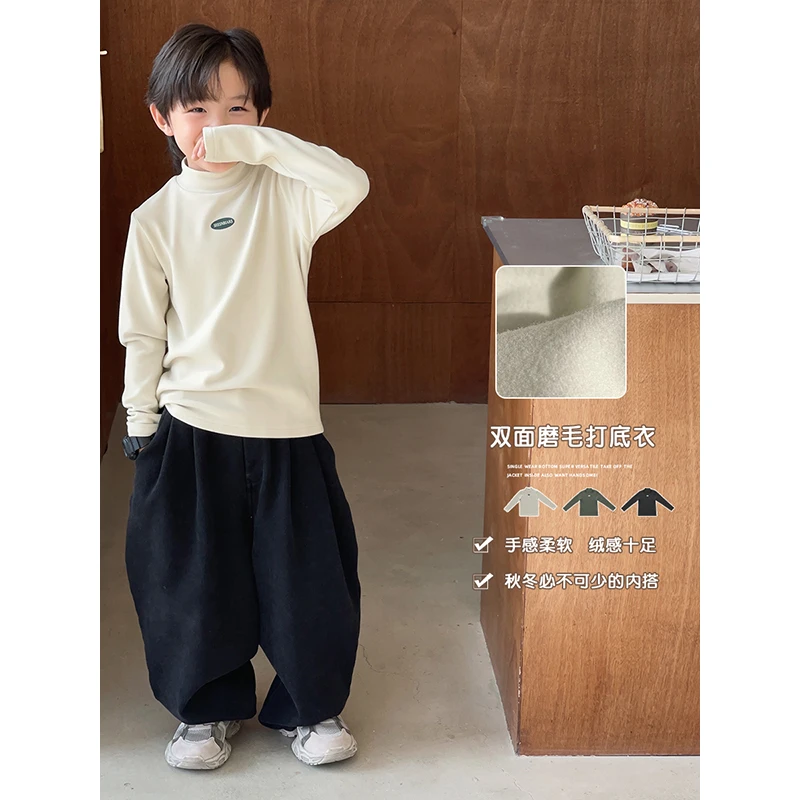 【现货】略略童装日韩高品质秋冬款三色上衣T恤打底衫234TX735