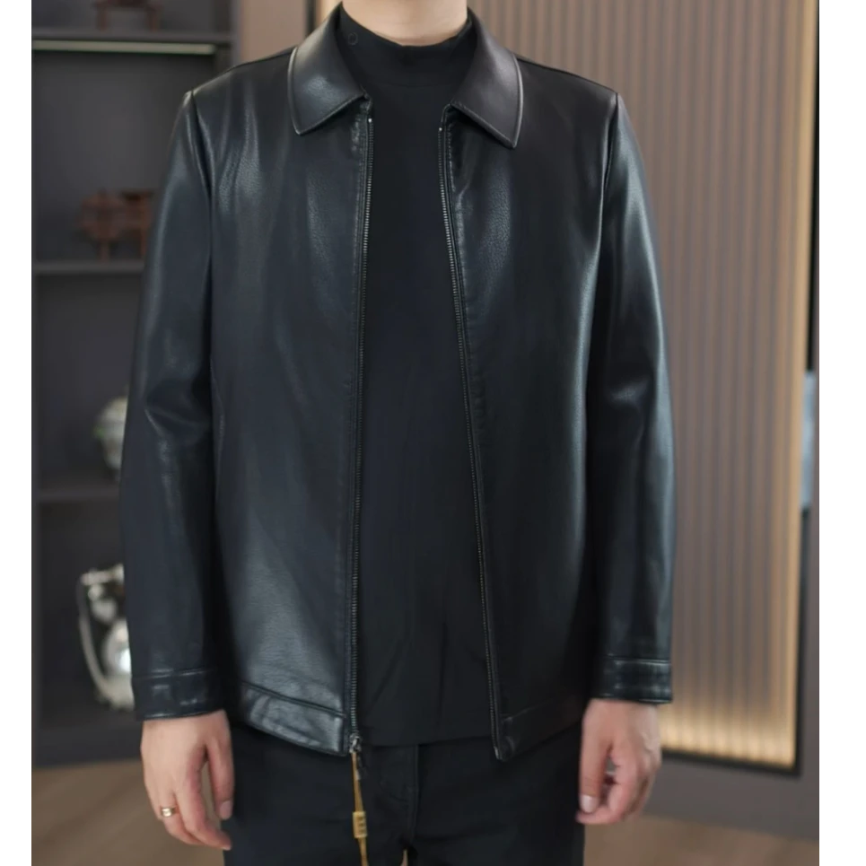 翻领立领男士春季新款商务百搭休闲外套薄款加绒