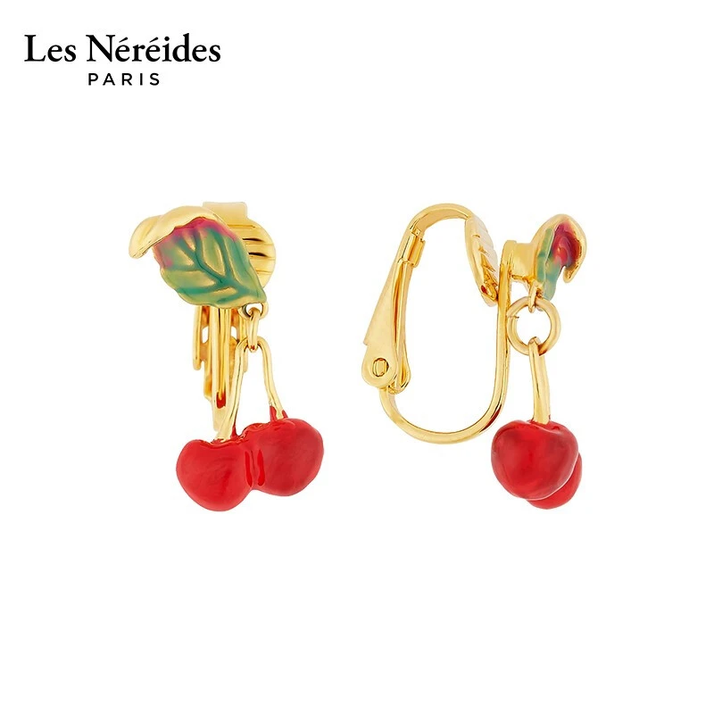 珐琅耳饰 Les Nereides小浆果樱桃耳环甜美少女可爱水果