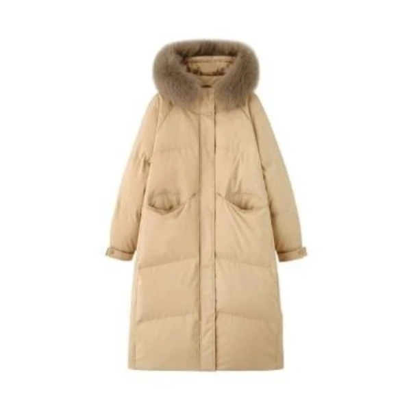 【BILU VTG】香榭颂1079 90白鸭绒毛领连帽羽绒服BL2023297