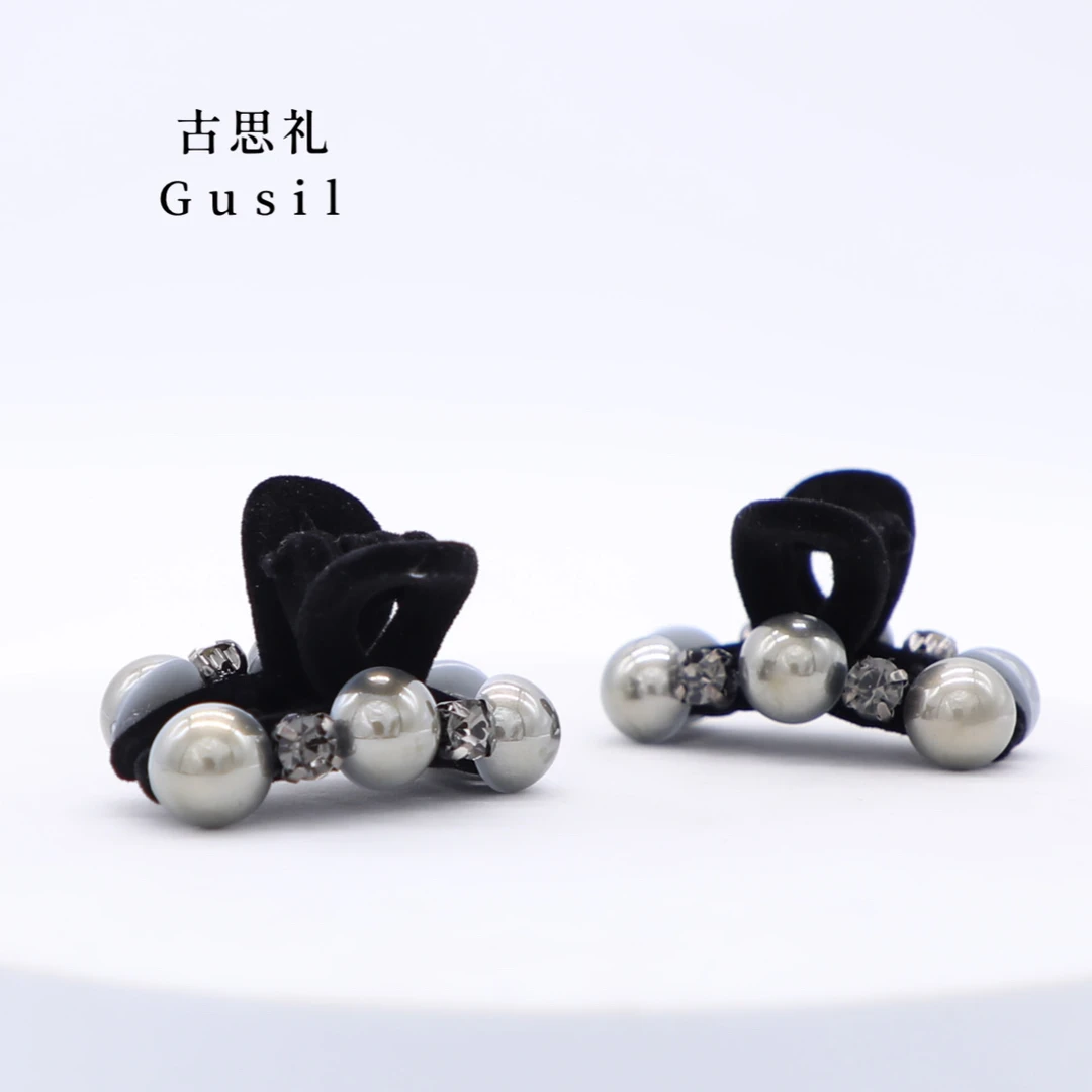 古思礼【楠一】精致高级感丝绒小巧侧边夹一对