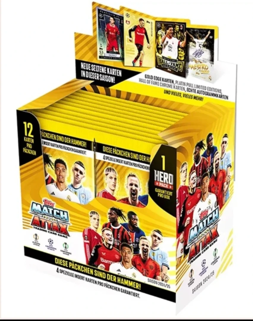 【拆盒】24-25 Topps Match Attax 欧冠MA 补充包 球星卡 盲盒