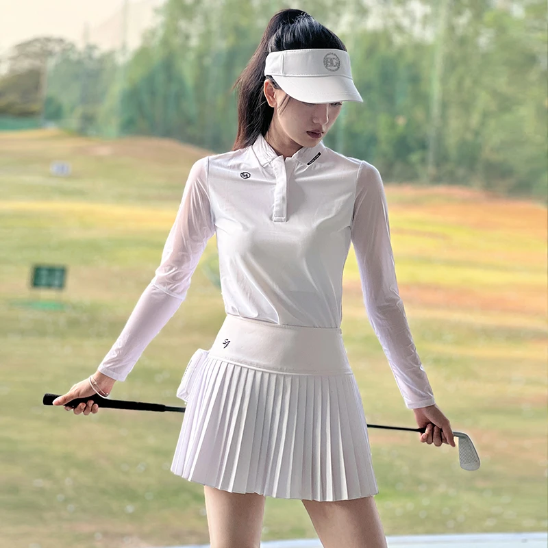 高尔夫女款夏季新款时尚休闲显瘦运动套装透气修身韩版高弹力女士