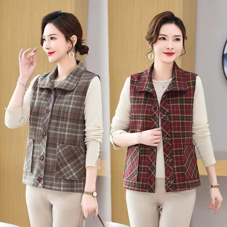 简约 中老年女士显瘦百搭马甲  上衣