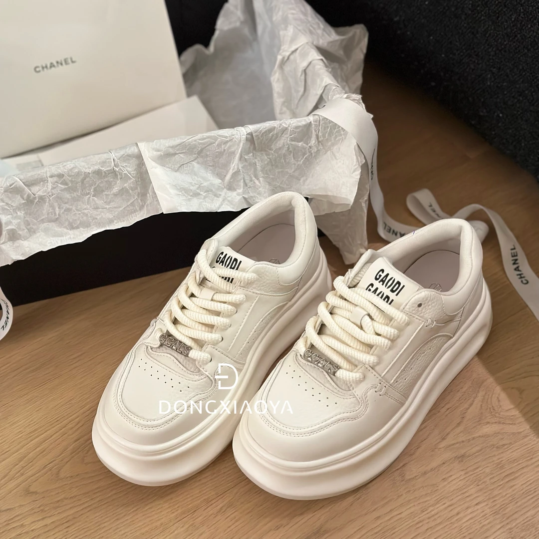 【呀呀家】24Ss｜早春新款 白月光小白鞋 百搭日常休闲鞋 增高厚底鞋