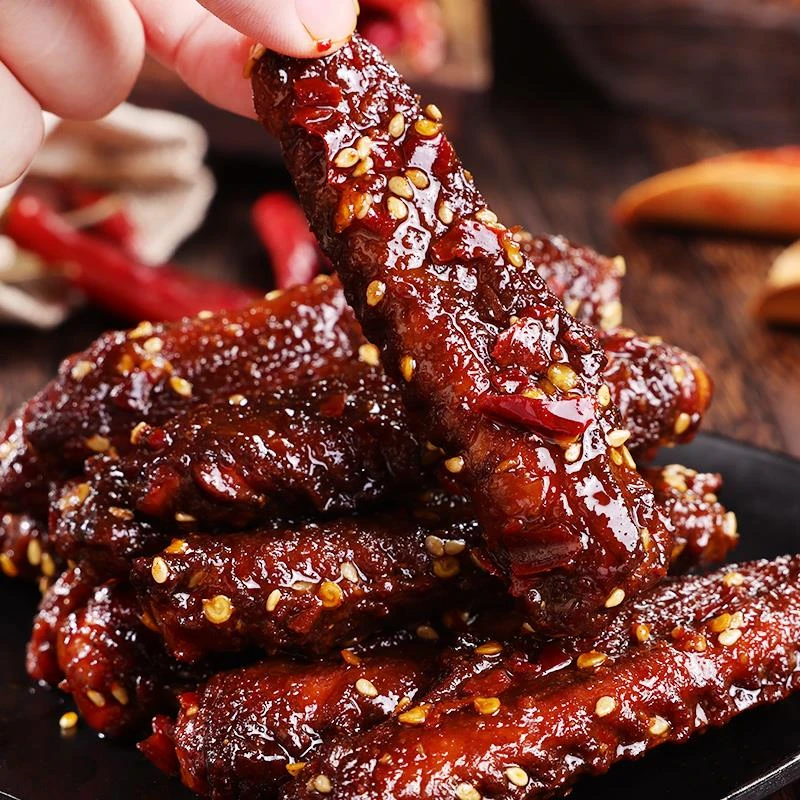 馋小乖爆辣鸭翅中鸭肉制品熟食下酒菜香辣解馋追剧零食小吃